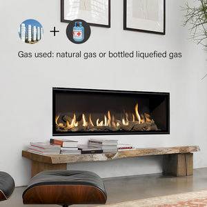 <span class=keywords><strong>Cheminée</strong></span> électrique à flamme unique PANSEE 1016 mm, insert de foyer à gaz, énergie propre, ventilée, avec télécommande, appartement moderne - Product Image 1