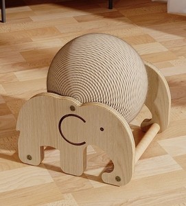 <span class=keywords><strong>In</strong></span> legno massello giocattolo interattivo per animali domestici <span class=keywords><strong>in</strong></span> Sisal naturale corda per gatti graffiare palla per cani gatti cucciolo caratteristiche <span class=keywords><strong>di</strong></span> intrattenimento del movimento - Product Image 2