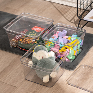 Transparent <b>Square</b> Storage Box With Lid For Toys Organizing <b>Plastic</b> <b>Container</b> 20L Capacity - Product Image 3