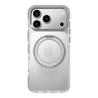 Coque transparente style Ins pour iPhone 16 15, support rotatif magnétique, coque en acrylique durable avec protection d'objectif en métal