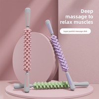 Bâton de massage TPE, rouleau de yoga pour les muscles, outil de récupération des tissus profonds pour les mollets et les cuisses, idéal après l'entraînement, la remise en forme et la salle de sport