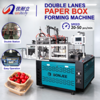 Machine automatique à grande vitesse pour boîtes octogonales, 20 à 50 pièces minimum, pour la préparation de repas, les services de livraison, l'emballage alimentaire et les fournitures de magasin.