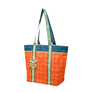 Handwoven Bag Wholesale Color Printing Laminated Shopping Bag Thickened Large Capacity Cartoon Gift PP Woven Shopping Bag