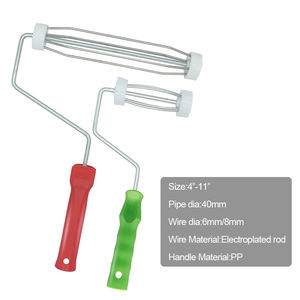 <span class=keywords><strong>Rodillo</strong></span> de pintura estilo jaula con mango de plástico rojo cómodo <span class=keywords><strong>para</strong></span> herramientas de pintura de pared - Product Image 2