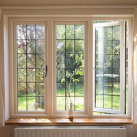 Diseño moderno particularmente popular Ventanas abatibles de estilo abierto abatible de adentro hacia afuera Económico con vidrio templado de hardware ancho