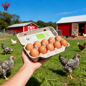 Mẫu Miễn Phí Tùy Chỉnh Bán Buôn Biodegradable10 Màu Trứng Thùng Carton Hộp Với Chất Lượng Cao Cho Trứng Gà - Product Image 1