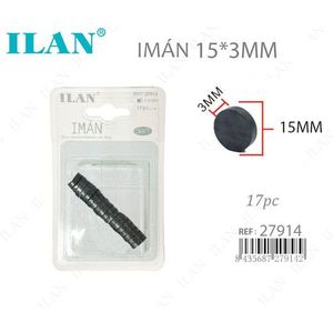 Magnete Ilan 15x3mm Rotondo Confezione da 17 Pezzi per Accessori Elettrici - Product Image 1