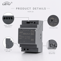 Alimentation électrique sur rail DIN mince 53 mm, 60 W, 5 V, 12 V, 24 V, 48 V, convertisseur AC/DC, SMPS industriel pour panneau de commande PLC
