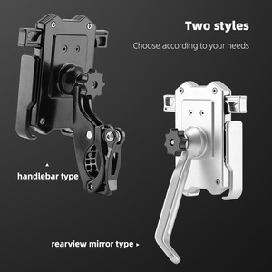 Soporte para Teléfono de Bicicleta Yueli, Aleación de Aluminio, Bloqueo con un Clic, Ajustable, Tipo Espejo Retrovisor para Manillar - Product Image 1