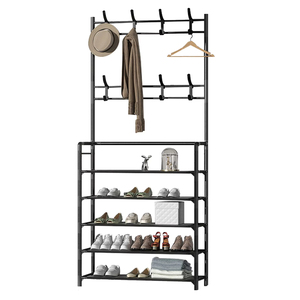 <span class=keywords><strong>Perchero</strong></span> de Pie Moderno de Metal de 60cm Estante para Colgar Ropa y Prendas con Organizador de Zapatos para <span class=keywords><strong>Entrada</strong></span> Recibidor Dormitorio - Product Image 5
