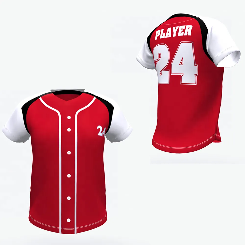 Kunden spezifisches Design Personal isierte Herren gedruckt benutzer definierte Sublimation muster Baseball-Shirts Club League Softball-Basketball-Trikots