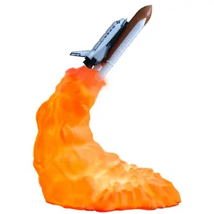 Rocket Shape-Lámpara de luz nocturna con impresión 3D, cohete de impresión 3D, 00:00, 00:37