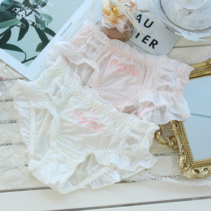 Ropa interior de encaje de talla grande Half-Awakening <span class=keywords><strong>Mary</strong></span>, pintada a mano, estilo japonés, linda y dulce, de seda helada, para chicas de hasta 100 kg, de talle bajo, romántica. - Product Image 6