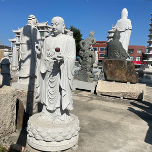 Statues de Bouddha Bodhisattva <span class=keywords><strong>Jizo</strong></span> Ksitigarbha sculptées à la main en pierre naturelle pour projet de jardin extérieur de temple, à vendre - Product Image 3