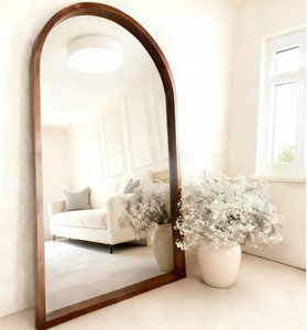 مرآة عتيقة مقوسة لكامل الجسم ، مرآة زخرفية فرنسية عتيقة لغرفة المعيشة مناسبة لمتاجر الملابس والمرايا المناسبة - Product Image 4