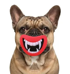 Nieuwe Huisdier Speelgoed Pet Rood Lip Duivel Lijm Dress Up Speelgoed Hond Halloween Spoof Fabrikanten Groothandel