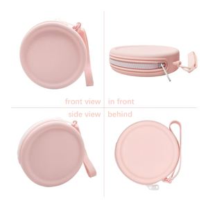 Custom Logo Silicone Waterproof Unisex Keychain <b>Pouch</b> Fashionable Portable Outdoor Use Small Coin Purse With Zipper Closure - Product Image 5