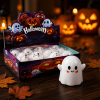 Jouets de décompression musicaux à modeler en boue, en forme de fantôme amusant, pour Halloween aux États-Unis, avec son claquant et son ressort de résonance