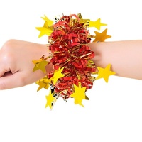 Bracelet de sport rayé coloré pour la performance de danse accessoire de main joyeux pour les fêtes de remise des diplômes d'école arrière fleurs de poignet