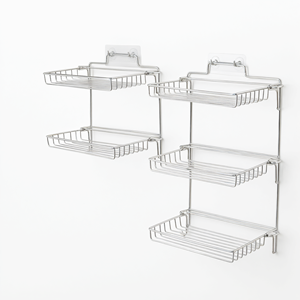 <b>Stainless</b> <b>Steel</b> Folding Wall Mounted <b>Shelf</b> Rack for Bathroom <b>Kitchen</b> Home Storage Organization - Product Image 2