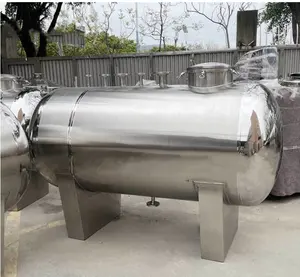 工場でカスタマイズされた大型食品グレードの蒸気加熱水平ステンレス鋼オープントップ液体貯蔵タンク