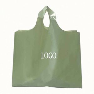 Customized Printing Clear Plastic <b>T</b>-Shirt Bag for Clothing Shoes and Underwear Heat-Sealed Valve Handle Custom Logo Welcome - Product Image 3