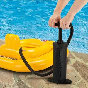 Rohs plástico peso leve anel de natação flutua brinquedos inflator portátil bomba de mão inflável