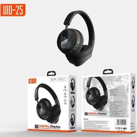Headphone nirkabel UID-25, keluaran baru dengan tampilan Led pengurang kebisingan headset suara Stereo olahraga Earphone untuk bermain game ponsel