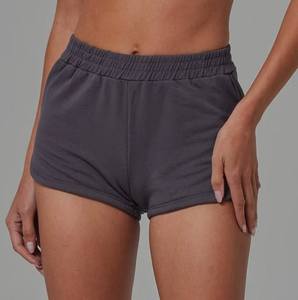 Summer Custom High Quality Breathable Eco-Friendly Polyester/Cotton Hot Elastic Mid Waist Casual Women's Sports Gym Yoga <b>Shorts</b> - Product Image 1