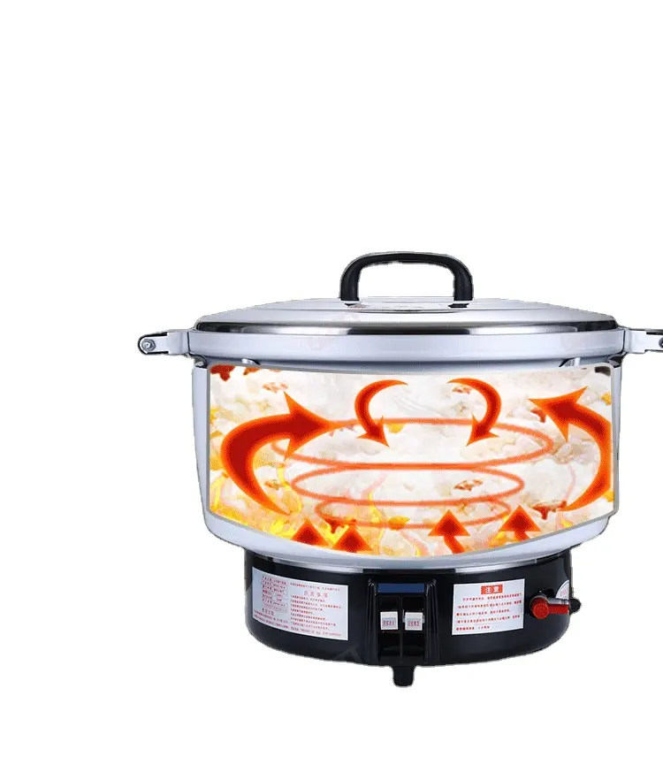 Magnetic Temperature Control Electronic ignition 30L Big Aluminum pot capacity Restaurant Gas Rice Cooker 7L 10L 15L 23L 30L