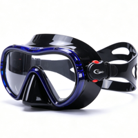 Masker Selam OEM Kaca Tempered dengan Pelindung Silikon Cair, Universal untuk Freediving Profesional, Jernih, Bebas BPA, Ramah Lingkungan