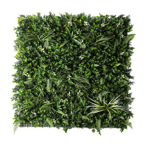 Mur végétal artificiel 100x100 cm, réaliste, pour décoration intérieure et extérieure, fleurs murales suspendues, projet paysager, verdure - Product Image 4