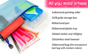 22 pièces, outils et accessoires de peinture diamant 5d, boîte de rangement de rouleau de peinture diamant, Kit d'outils à bas prix Offre Spéciale - Product Image 2