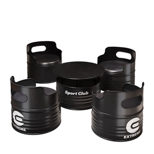Conjunto de Muebles Comerciales Modernos de Hierro Industrial: Mesa, Sillas y Sofá <span class=keywords><strong>para</strong></span> Oficina, Bar, Gimnasio, Salón, Áreas de Comedor al Aire Libre - Product Image 6