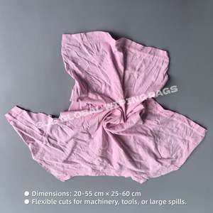 Trapos de limpieza industriales de tela de algodón reciclado de colores claros, mezcla de trapos de camiseta y trapos de limpieza. - Product Image 3