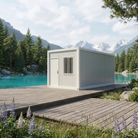 Maison préfabriquée extensible de luxe personnalisée de 20 pieds ou 40 pieds, villa modulaire au design moderne, ignifuge, résistante aux tremblements de terre, compatible solaire
