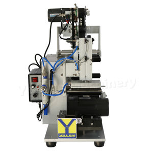 Machine d'étiquetage semi-automatique MT-60C pour surfaces planes, actionnée par pédale, avec codeur de date pour boîtes, bouteilles plates, bocaux, en acier inoxydable - Product Image 3