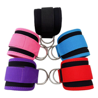 Sangles de cheville réglables en néoprène à double anneau en D pour bandes de résistance, exercices des fessiers et des jambes, entraînement des hanches à domicile
