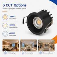 Éclairage uniforme doux, garantie 3 ans, projecteur LED COB encastré 5W IP20 pour l'éclairage des couloirs et passages d'hôtels