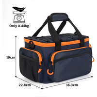 Sac de pêche pour la pêche en eau douce et en eau salée, durable, imperméable, résistant aux déchirures, en fibre de polyester, bretelles rembourrées