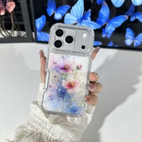 Nouvelle coque de téléphone 2026 brillante avec diamants et paillettes en époxy imprimées pour iPhone 17 Pro Max, 18 Pro, 18, 17, 16 Plus, 16E, 12, 11, XR, XS