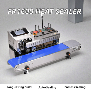 Selladora de Banda Continua Totalmente Automática FR1600, Ancho de Sellado de 6-12 mm, Máquina Selladora de Bolsas de Plástico, Máquina Selladora de Productos Alimenticios - Product Image 2