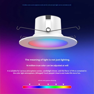 Luz LED Empotrable Inteligente con Wifi, RGBW, Control Remoto, Cambio de Color, Regulable, 6 Pulgadas, Estándar Estadounidense, Precio de Fábrica - Product Image 4