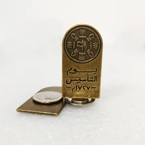 Factory Saudi Foundation Day Pin Saudi Arabia Metal Enamel Brooch Kingdom of Saudi Souvenit Bage