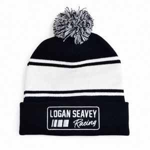 Bonnet en tricot d'hiver à revers, rayé, avec logo personnalisé, pour cadeaux promotionnels et événements sportifs - Product Image 6