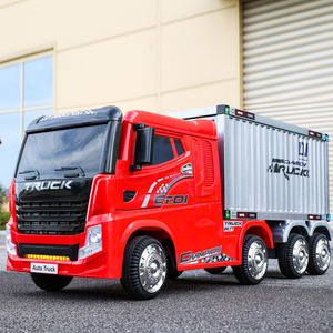 Camión de juguete grande al por mayor con <span class=keywords><strong>ocho</strong></span> <span class=keywords><strong>ruedas</strong></span> y coche eléctrico de bolsillo de remolque para niños - Product Image 4