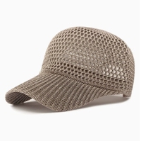 Gorra de béisbol deportiva de malla de 6 paneles personalizada, barata, estilo hip hop, de verano, ligera, transpirable, para correr, tipo trucker.