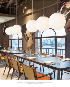 Lustre sphérique blanc lait acrylique moderne simple pour l'éclairage de décoration de <span class=keywords><strong>vitrine</strong></span> de cuisine de bar - Product Image 5