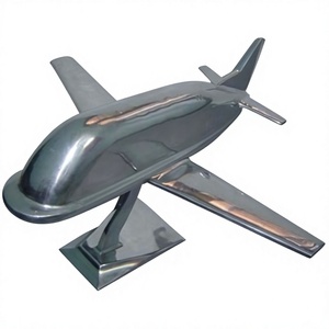 Maquette d'avion décorative en aluminium avec support Handcrafts Airplane Table Centerpiece Item Decorated Aircraft 2025 Gifts Ideas - Product Image 1