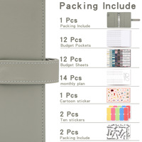 Carnet de budget en cuir PU Macaron A6, nouveau carnet à feuilles mobiles, idéal pour les cadeaux et la gestion des finances – Vente en gros